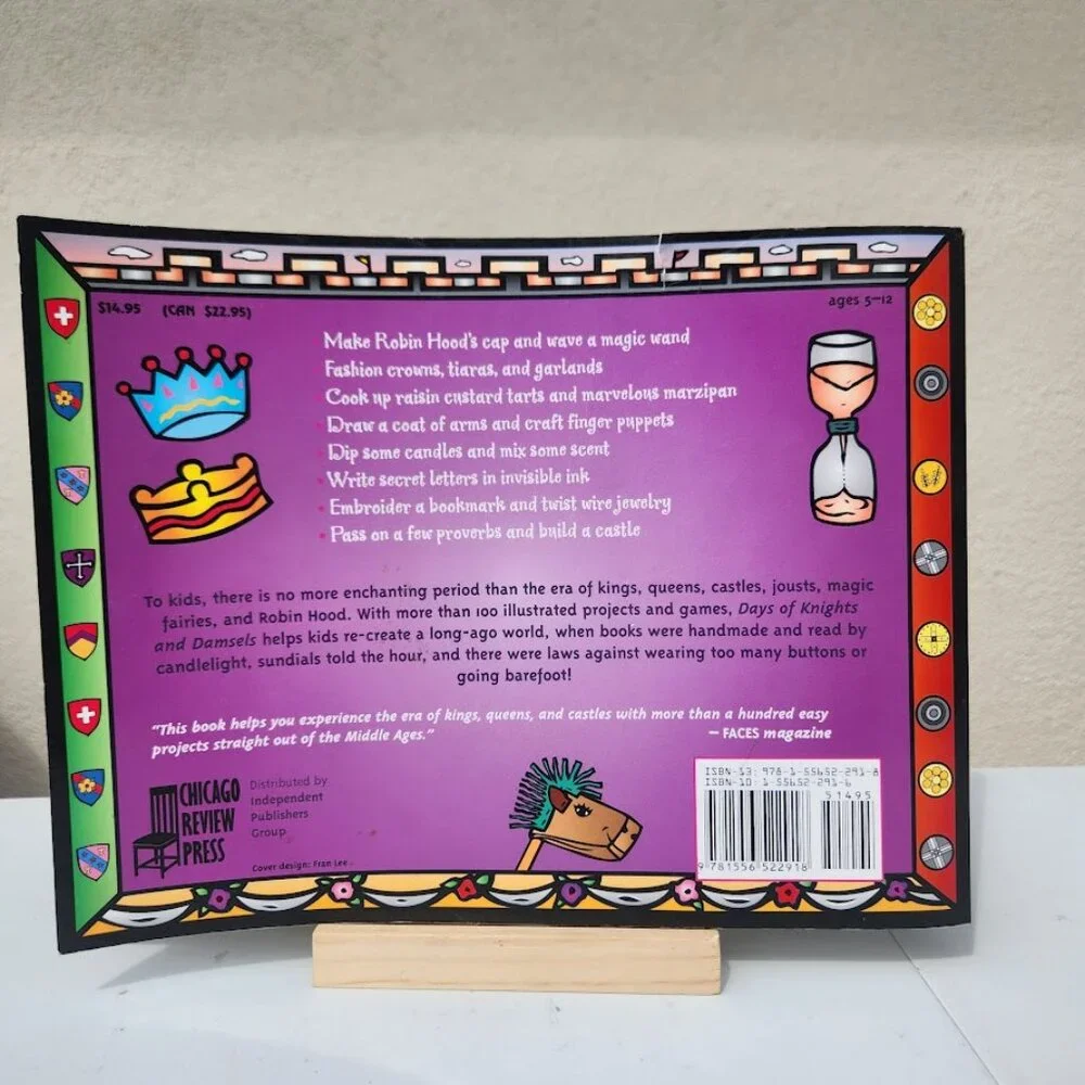 Days of Knights and Damsels Book Activity Guide Hands-On History Craft Book Kid'